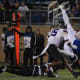 SDSU's tight end Zach Heins (87) runs with the ball during the second quarter while playing against University of Albany on Friday, Dec. 15, 2023 at Dana J. Dykhouse in Brookings.